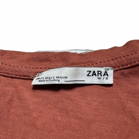 Zara Rouge Short Sleeve Textured Blouse S - Picture 3 of 7